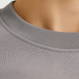 T-shirt pour homme en coton – Respirant à manches courtes col rond – Gris fer