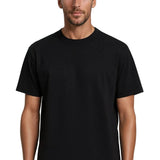 T-shirt en coton pour homme – Respirant, manches courtes, col rond – Noir-ardoise