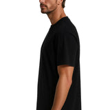 T-shirt en coton pour homme – Respirant, manches courtes, col rond – Noir-ardoise