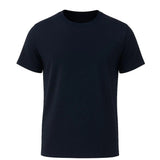 T-shirt en coton pour homme – Respirant, manches courtes, col rond – Bleu marine