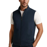 Gilet Casual Masculin avec Col Montant et Fermeture Éclair