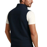 Gilet Casual Masculin avec Col Montant et Fermeture Éclair