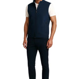 Gilet Casual Masculin avec Col Montant et Fermeture Éclair