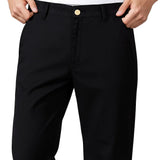 Pantalon homme – Coupe droite en coton avec élasthanne