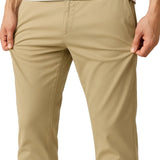 Pantalon homme – Coupe droite en coton avec élasthanne