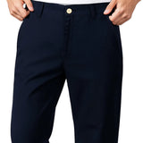 Pantalon homme – Coupe droite en coton avec élasthanne