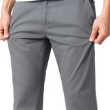 Pantalon homme – Coupe droite en coton avec élasthanne