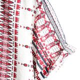 Chemise Blanche et Rouge à Manches Courtes en Coton pour Hommes à Rayures pour la Plage