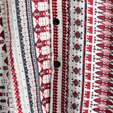 Chemise Blanche et Rouge à Manches Courtes en Coton pour Hommes à Rayures pour la Plage