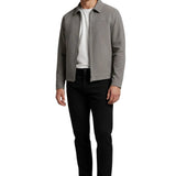 Veste en Daim Grise pour Hommes – Veste Casual Moderne