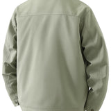 Veste Léger en Twill pour Hommes – Vert Pois – Coupe Classique