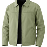 Veste Léger en Twill pour Hommes – Vert Pois – Coupe Classique