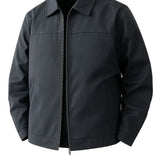 Veste en Twill Léger pour Hommes – Gris Foncé – Coupe Régulière
