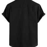 Chemise Casual à Manches Courtes en Coton pour Hommes