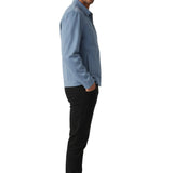 Veste en Suède Bleu Clair pour Hommes – Élégante et Universelle pour le Quotidien