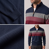 Pull col zippé à rayures Lorven