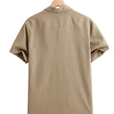Chemise en Coton à Manches Courtes Décontractée