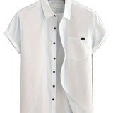 Chemise en Coton à Manches Courtes Décontractée