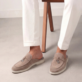 Mules en Suède Beige Méditerranéen