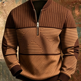 Gaëtan | Pull homme demi-zippé à motif géométrique