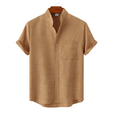 Chemise en Lin à Manches Courtes Venise