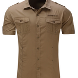 Chemise à Manches Courtes en Coton pour Hommes