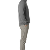 Pull homme à demi-zip et col montant – Gris