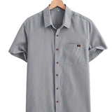 Chemise en Coton à Manches Courtes Décontractée