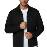 Veste en Suède Noire pour Hommes – Vêtements d'Extérieur Casual Modernes