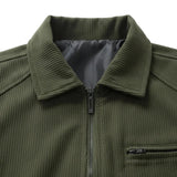 Veste en Velours Côtelé pour Homme – Vert Militaire
