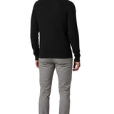 Pull homme à demi-fermeture éclair et col montant – Noir