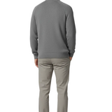 Pull homme à demi-zip et col montant – Gris