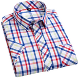 Chemise à Carreaux à Manches Courtes en Coton