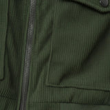 Veste en Velours Côtelé pour Homme – Vert Militaire