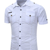 Chemise à Manches Courtes en Coton pour Hommes