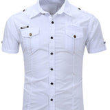Chemise à Manches Courtes en Coton pour Hommes
