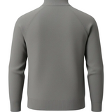 Pull homme à demi-zip et col montant – Gris