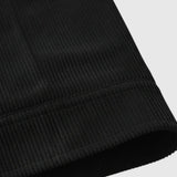 Veste en velours pour homme avec col en sherpa et pressions - Noir