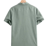 Chemise en Coton à Manches Courtes Décontractée