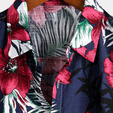 Chemise à Manches Courtes en Coton à Fleurs pour Hommes
