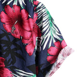 Chemise à Manches Courtes en Coton à Fleurs pour Hommes