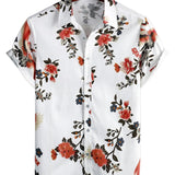 Chemise Homme à Motif Floral à Manches Courtes