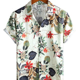 Chemise Hawaïenne en Coton avec Boutons pour Hommes