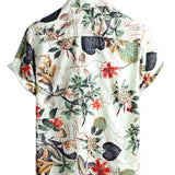 Chemise Hawaïenne en Coton avec Boutons pour Hommes