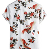 Chemise Homme à Motif Floral à Manches Courtes