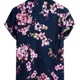 Chemise à Manches Courtes en Coton avec Motif Floral pour Hommes