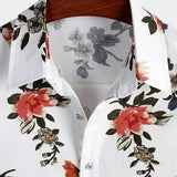 Chemise Homme à Motif Floral à Manches Courtes