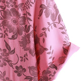 Chemise à Manches Courtes de Style Hawaïen avec Fleurs Roses pour Hommes