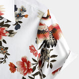 Chemise Homme à Motif Floral à Manches Courtes
