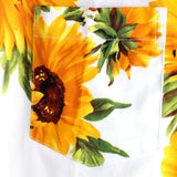 Chemise en Coton à Manches Courtes pour Hommes avec Poche Tournesol